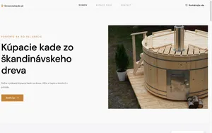 Drevené kadé — ukážka webu