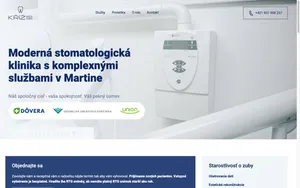Kríž Clinic — ukážka webu