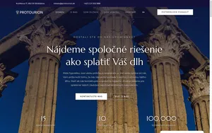 Vymáhanie pohľadávok — ukážka webu