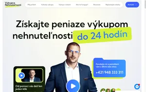 Výkup nehnuteľností — ukážka webu